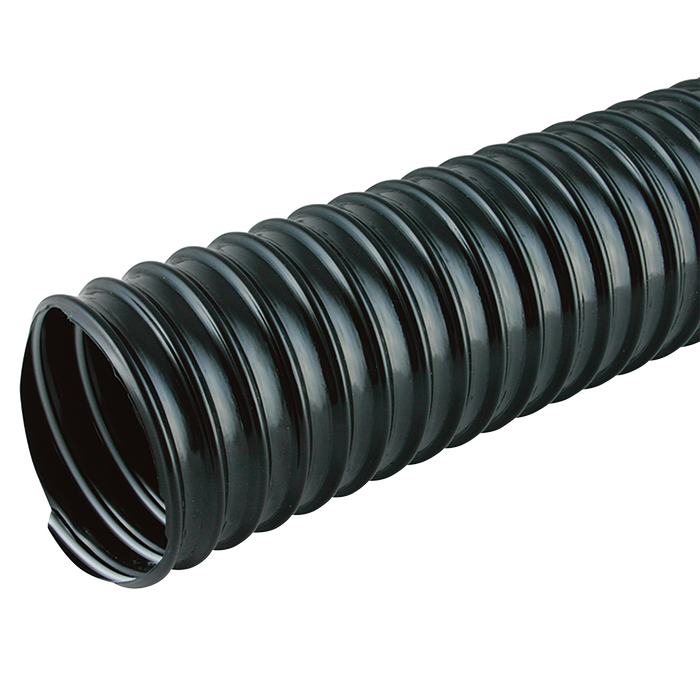 25Mm X 10M Black Light Duty Pvc Ducting