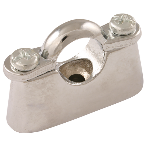 15Mm Od Hospital Pipe Clip Chrome Plate