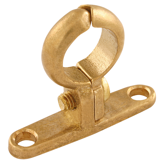 35Mm Od Pipe Clip Wall Mount Brass