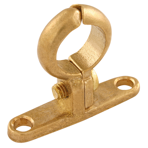 15Mm Od Pipe Clip Wall Mount Brass