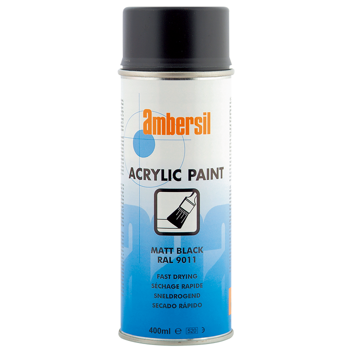 Acr Paint 400Ml Matt Black Ral9011