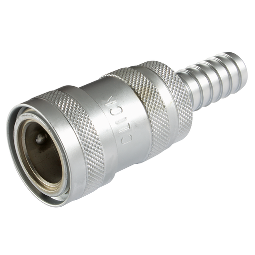 1/2" Click Coup X 1/2" H.Tail C/W Valve