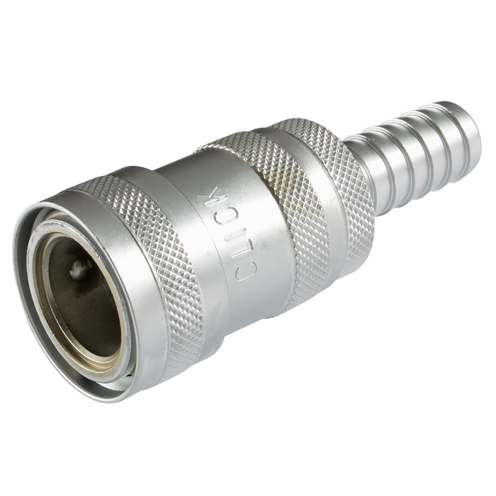 1/2" Click Coup X 1/2" H.Tail C/W Valve