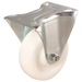 100Mm Fixed Castor Plate Ftg - White