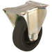 160Mm Fixed Castor Plate Ftg - Black