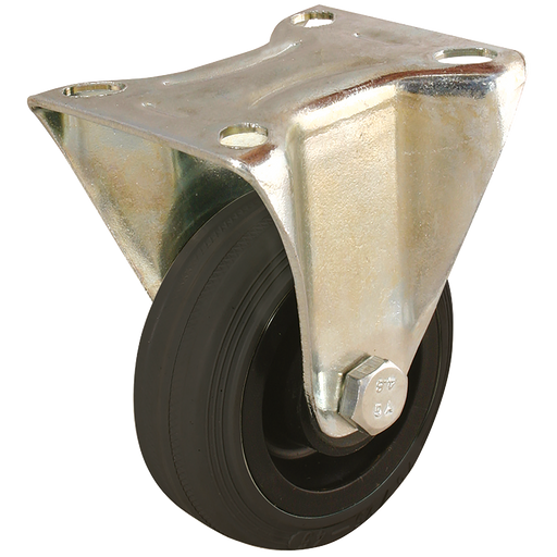 100Mm Fixed Castor Plate Ftg - Black