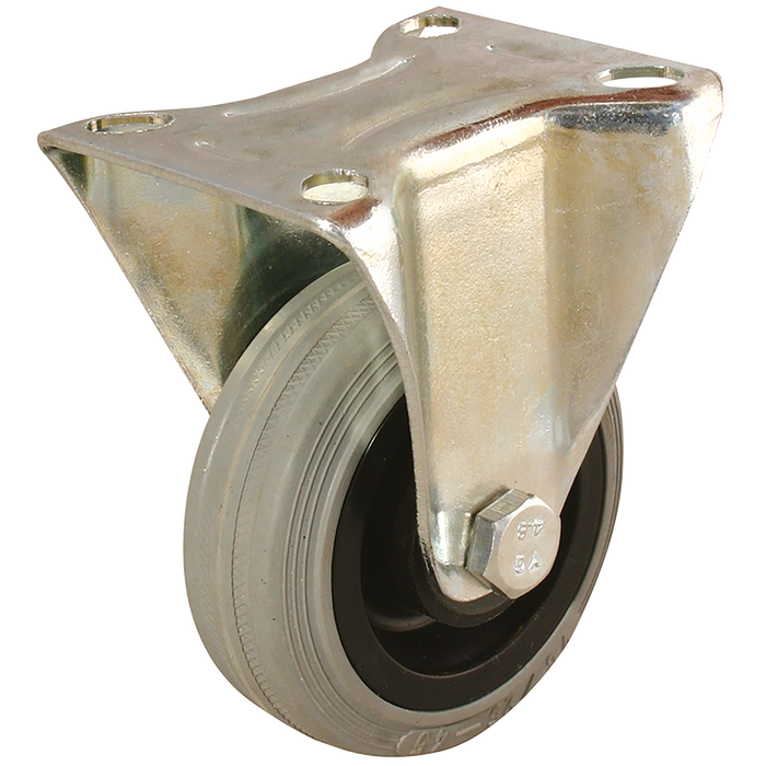 75Mm Fixed Castor Plate Ftg - Grey