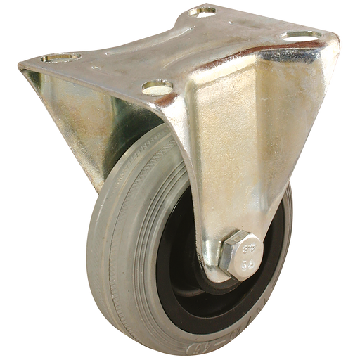 100Mm Fixed Castor Plate Ftg - Grey