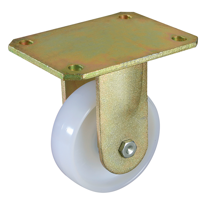 100Mm Fixed Castor Plate Ftg. Nyl