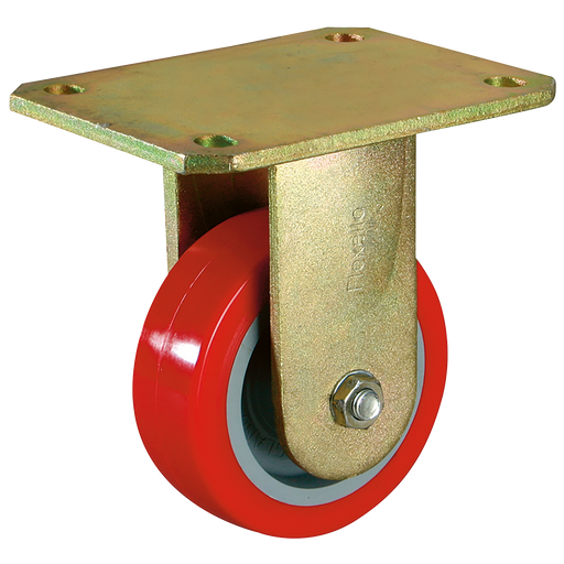 100Mm Fixed Castor Plate Ftg. Poly