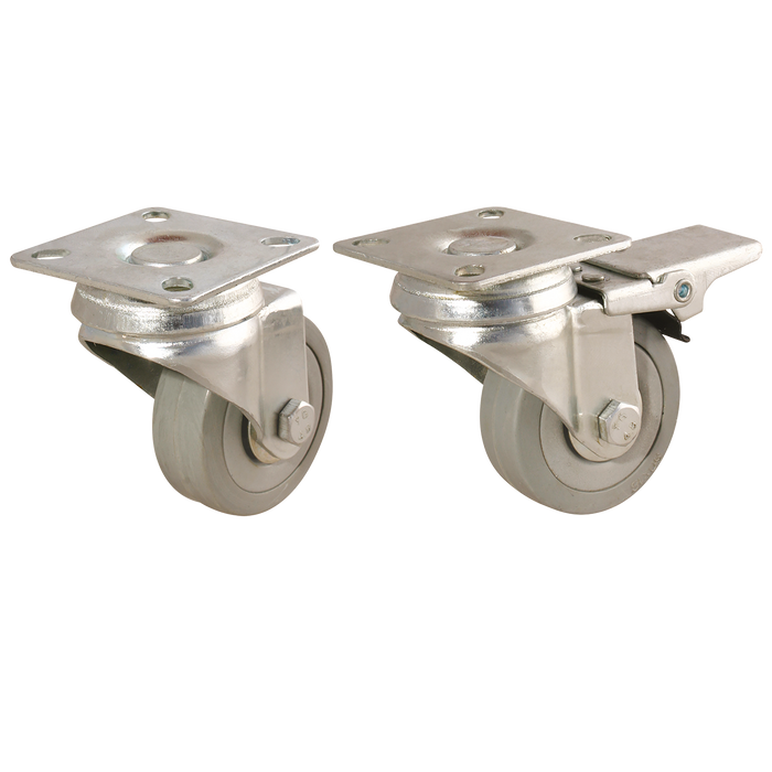 100Mm Swivel Castor Plate Ftg - Grey