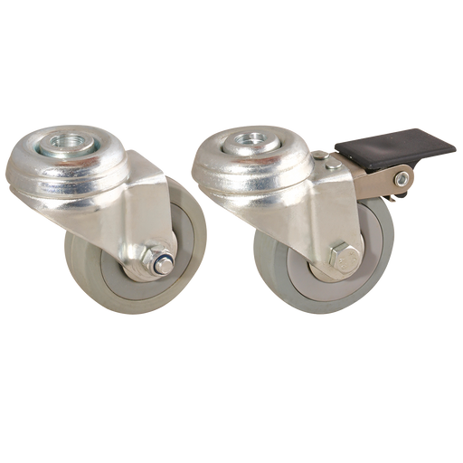 100Mm Swivel Castor Bolt Hole-Grey