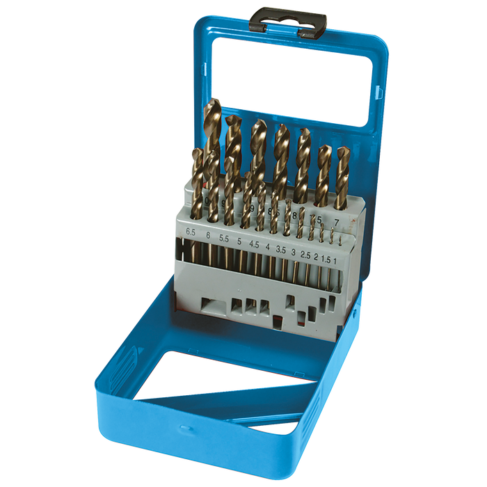 19 Piece Cobalt Drill Bit Set