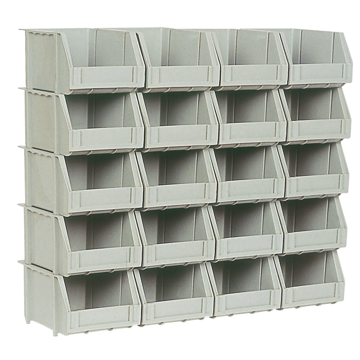 Set Of 20 Poly Bins + 5 Rails