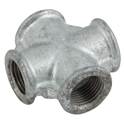 1" Bsp Fem Equal Cross Galvanised 180