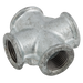 1" Bsp Fem Equal Cross Galvanised 180