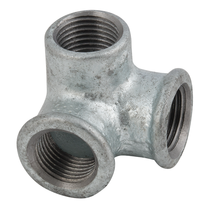 3/4" Bspp Double Fem Outlet Galvanised