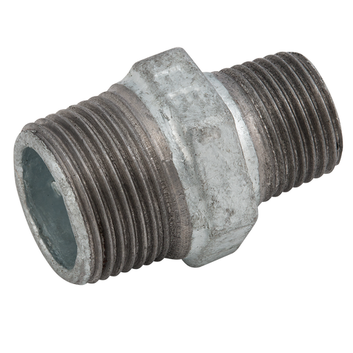 1.1/4"X1/2" Bspt Male Hex Nipple Galvanised