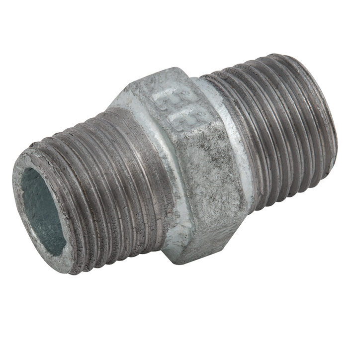 1/4" Bspt Equal Male Hex Nipple Galvanised