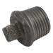 2" Bspt Beaded Hollow Plug Black
