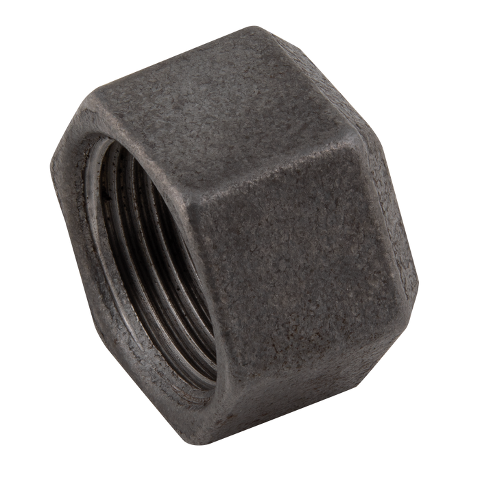 3/8" Bspp Female Cap Hex Or Round Black