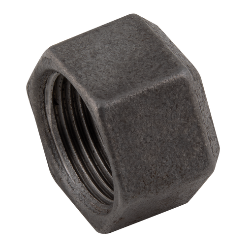 2" Bspp Female Cap Hex Or Round Black