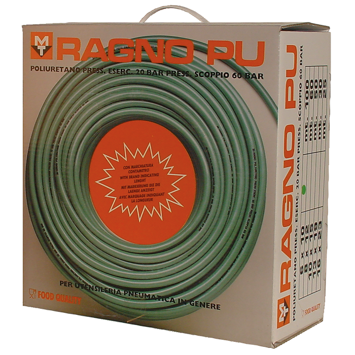 8Mm X 12Mm Ragno Pu Food Grade Hose 60M