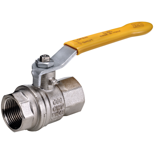 1/4" Bspp Brass Ball Valve Gas App Ni Plated