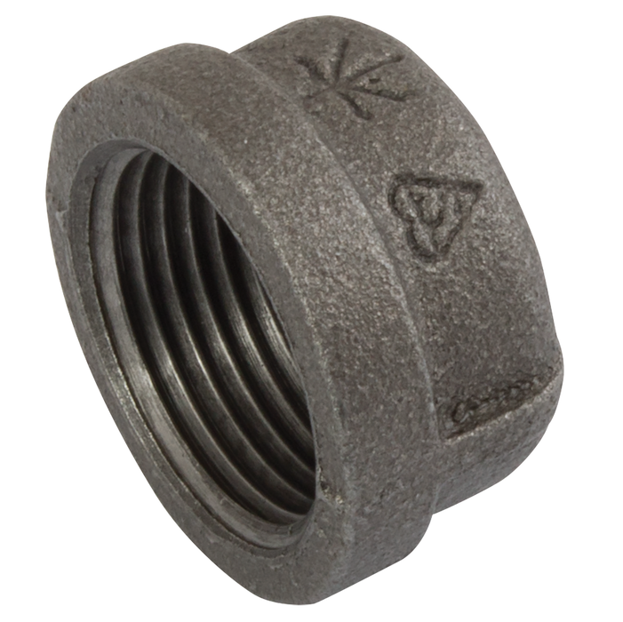 (Bs Fig185) Bspt End Cap 1.1/2 Blk