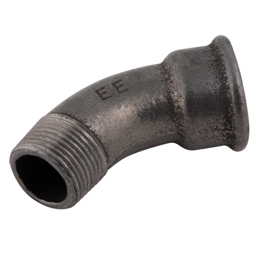 1.1/2" Bspt/P Male/Fem 45¬∞ Bend Black