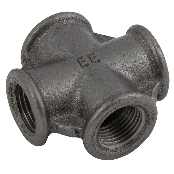 1/2" Bsp Fem Equal Cross Black 180
