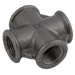1" Bsp Fem Equal Cross Black 180
