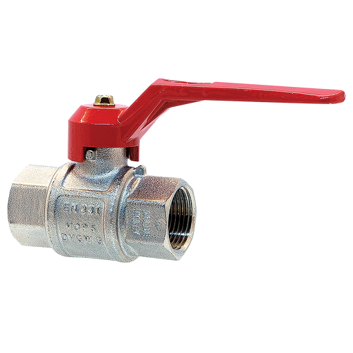 1/2"Bspf Brass Ball Valve Full Flow Venting Red Handle