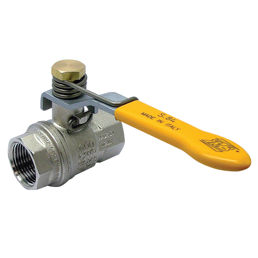 1-1/4"Bspf Brass Ball Valve Spring Return Yell Hdle