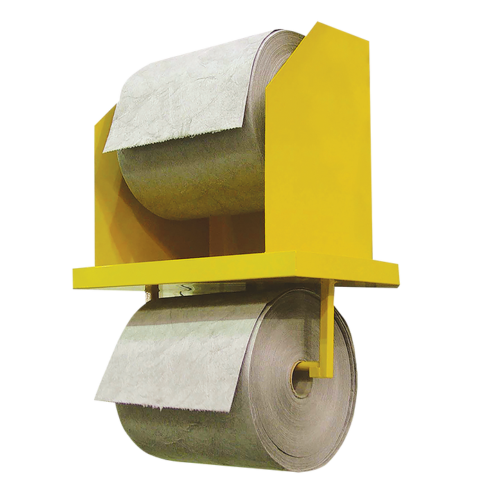 Wall Mount Twin Roll Steel Dispensing Station