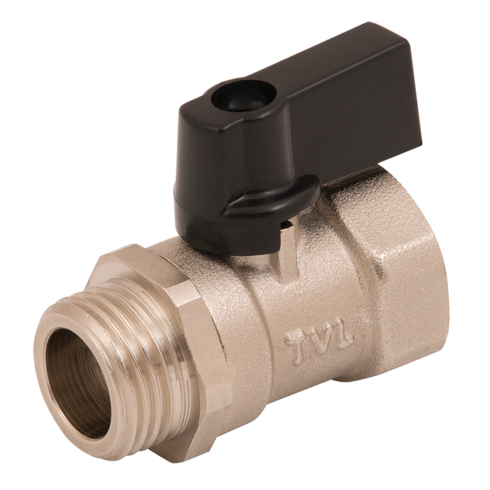 1/2"Bspm X 1/2"Bspf Brass Ball Valve Ptfe Seal