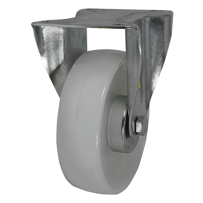 White Nylon Tyre 100Mm 150Kg Fixed
