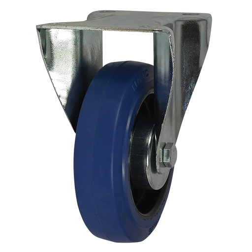 Blue Rubber Tyre 125Mm 200Kg Fixed
