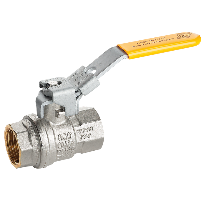 1 1/2"Bsp En331 Brass Ball Valve Nickel Plated