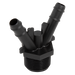 3/4" Bspp Male X 20Mm Od Male Bspp Y Piece, Twin Barb Od Threaded Stud