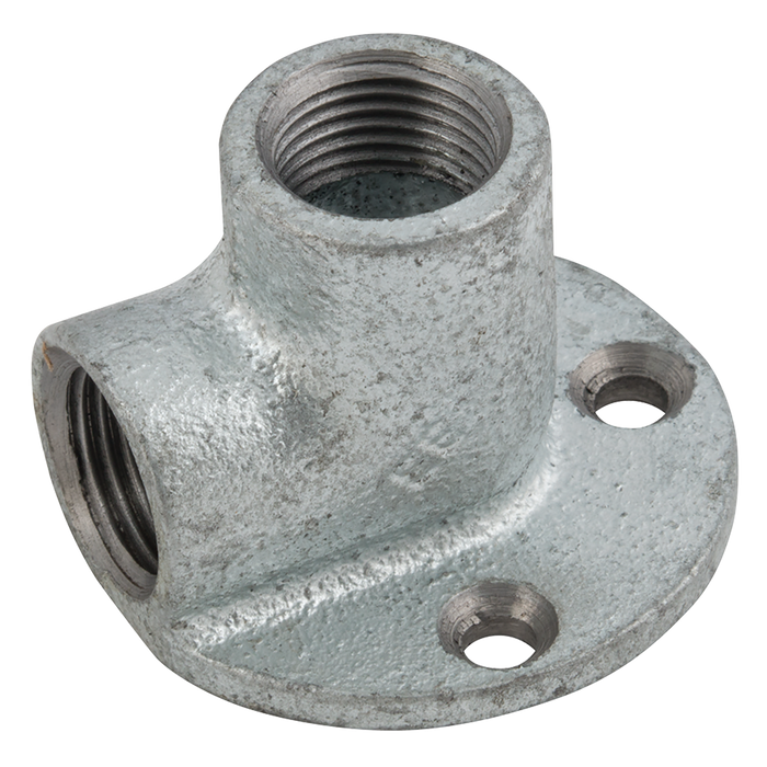 3/4" Fem Bspp Equal Bracket Elbow Galvanised