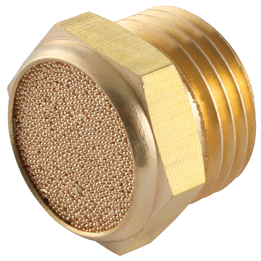 1" Bspp Male Flat Silencer Brass