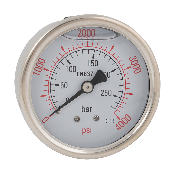 1/4" Bsp Pressure Gauge Glycerine Filled