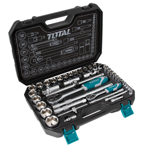 1/4" & 1/2" Drive Socket Set, 44 Pieces