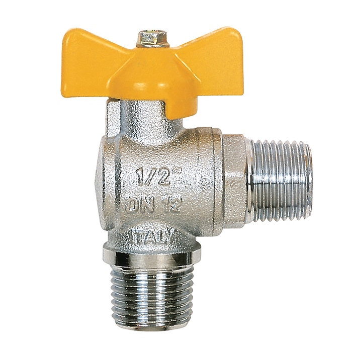 1/2" Bspt Brass Ball Valve Wing Handle Ni Plated