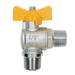 1/2" Bspt Brass Ball Valve Wing Handle Ni Plated