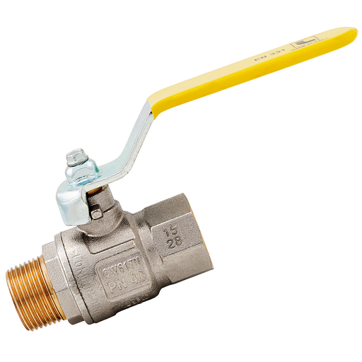 3/4" Bspt Brass Ball Valve Flatlever Ni Plated