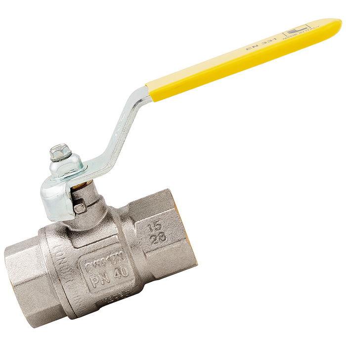 3/4" Bspp Brass Ball Valve Flatlever Ni Plated