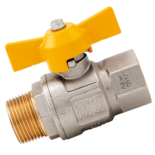 3/4" Bsptm X 3/4" Bsppf Brass Ball Valve Compact