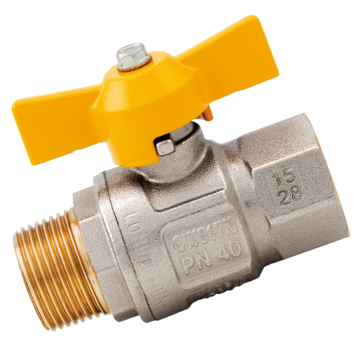 3/8" Bsptm X 3/8" Bsppf Brass Ball Valve Compact